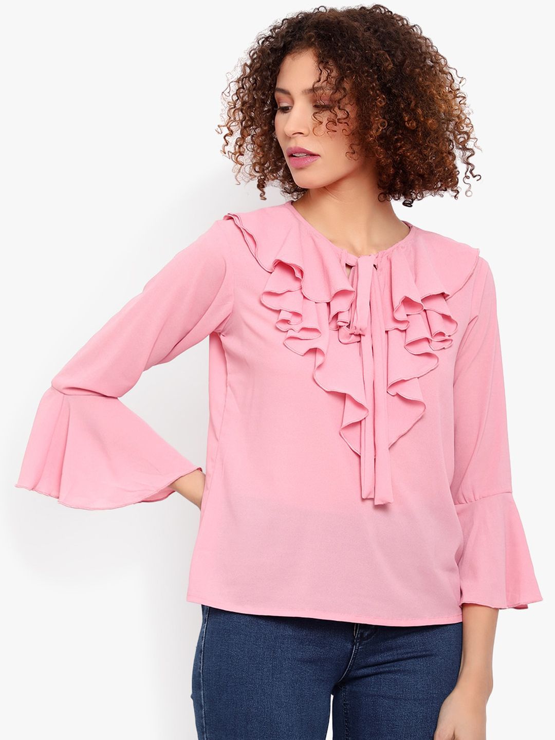 Pink Flared Top — view 1