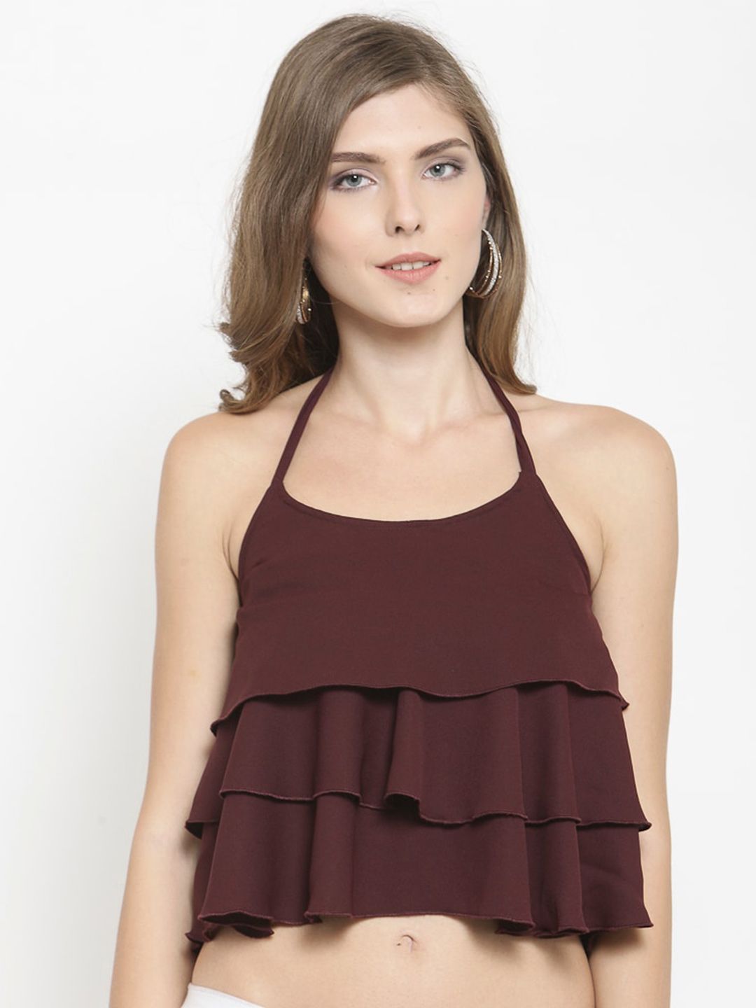 Maroon Crop Top — view 6
