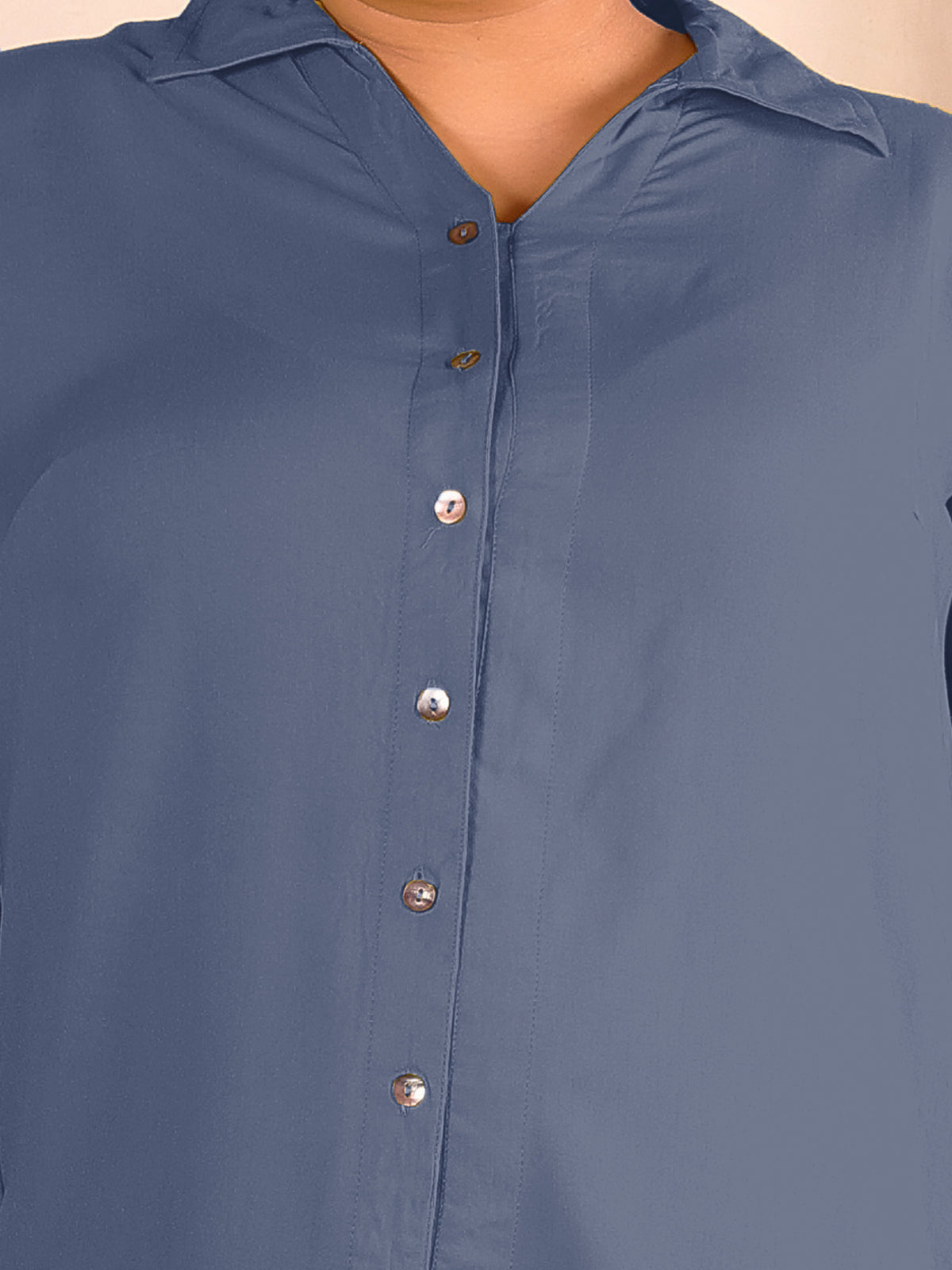 Grey Longline Plus Size Shirt