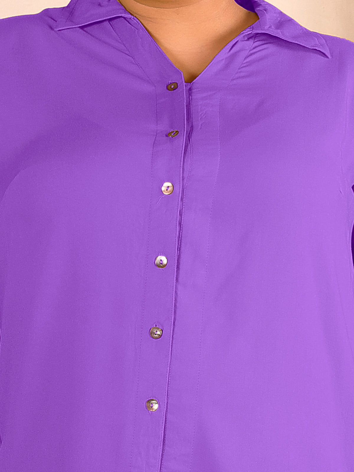 Lavender Longline Plus Size Shirt