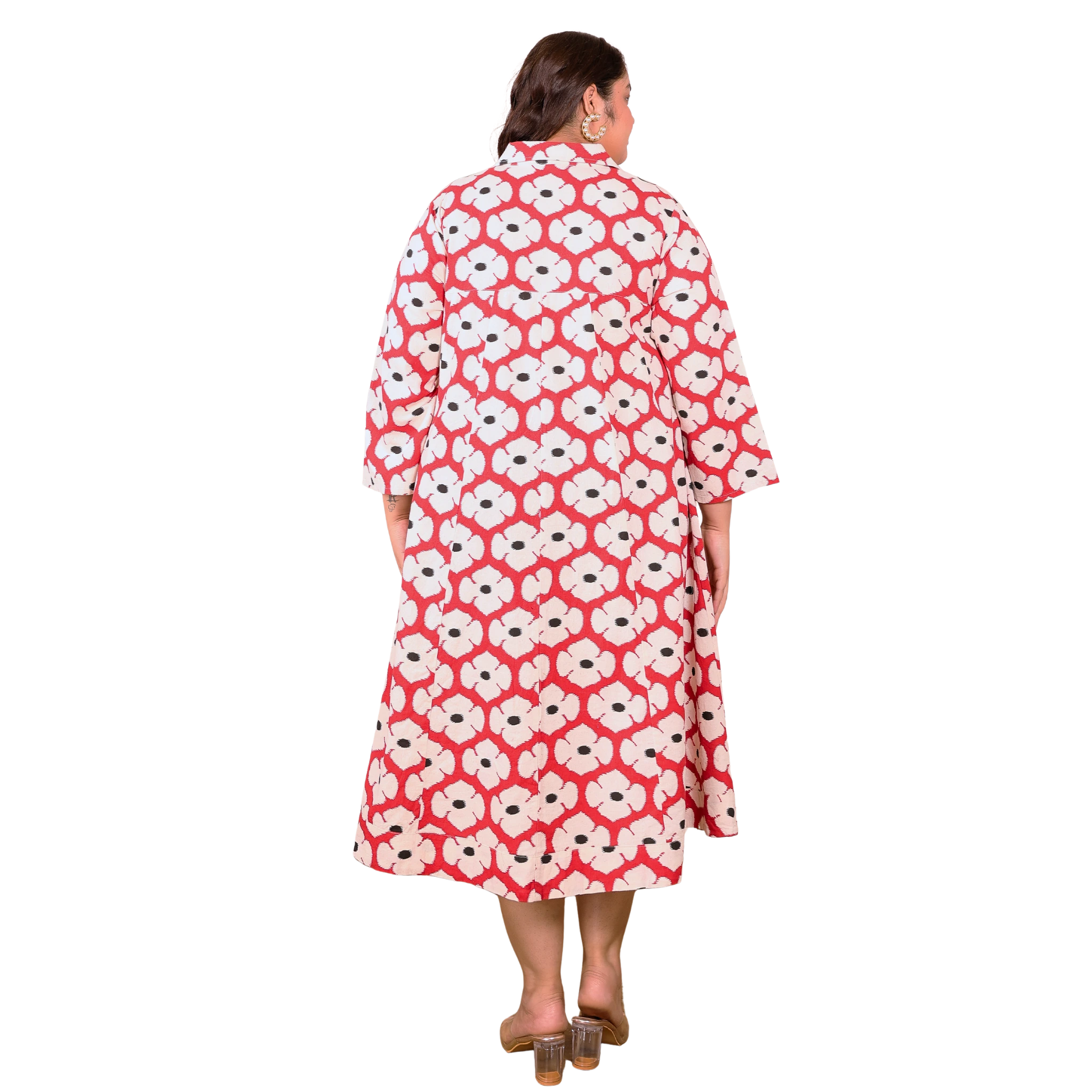 Red Floral Kali Plus Size Dress