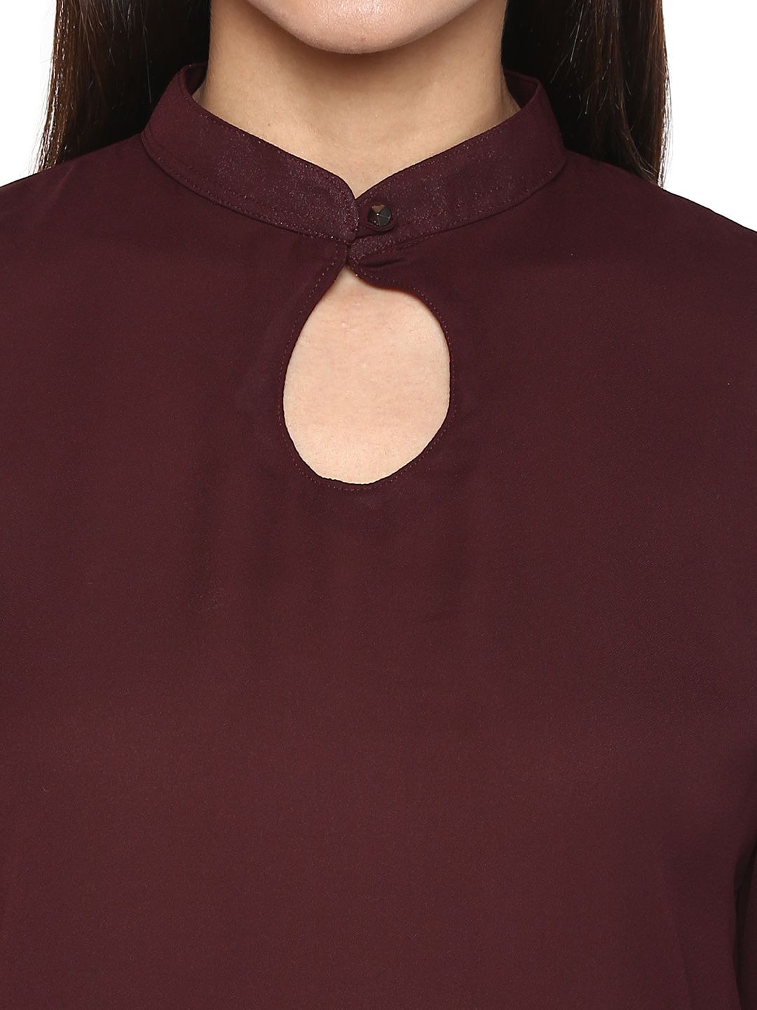 Maroon Georgette Top — view 2