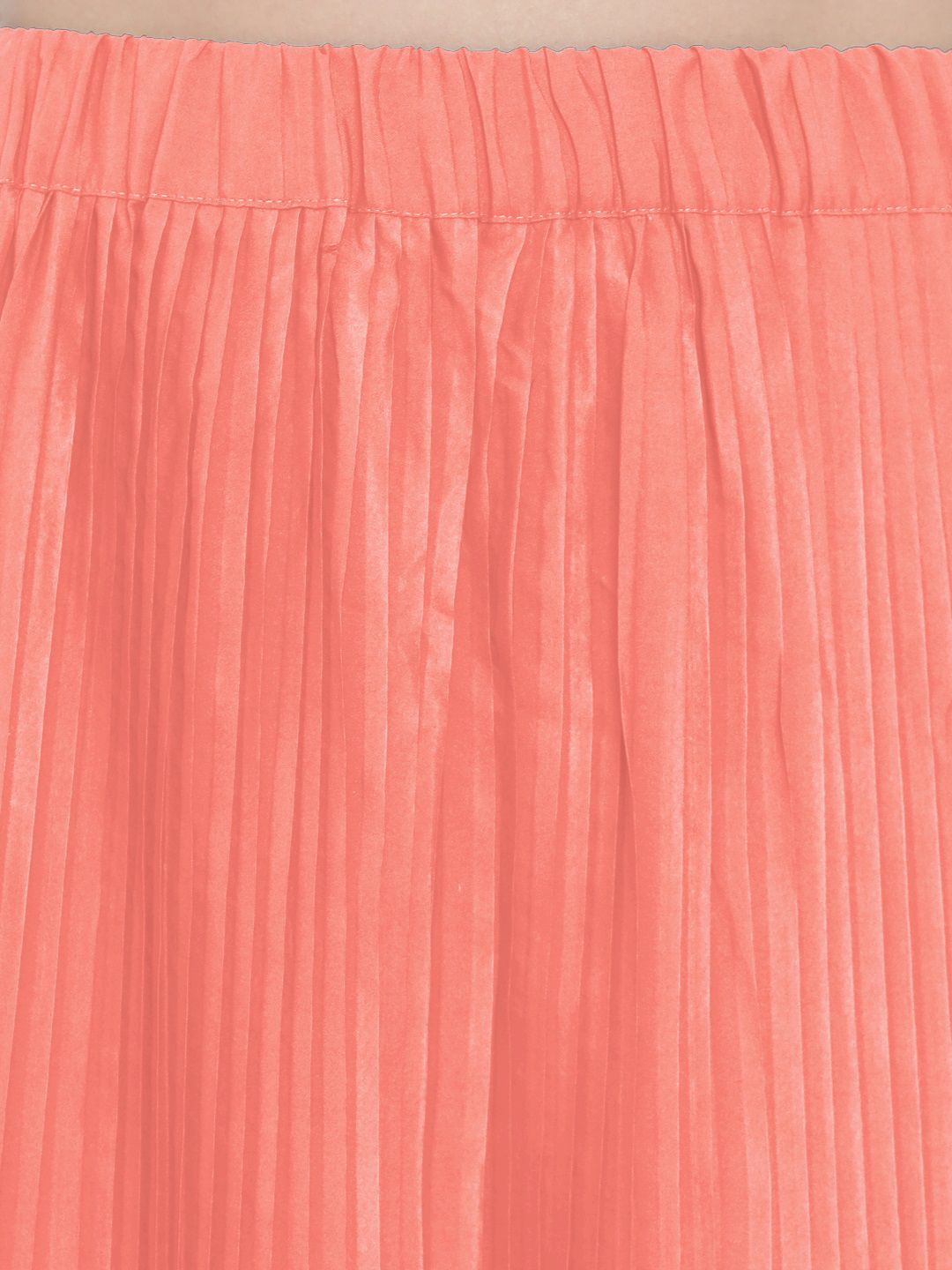 Peach Accordion Pleat Skirt — view 6