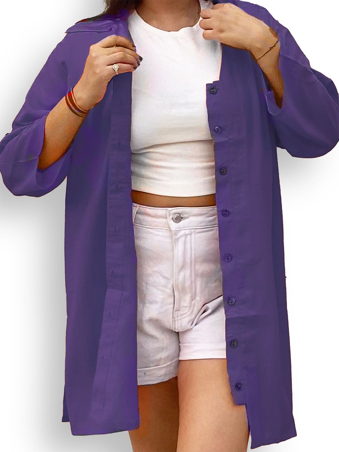 Lavender Oversize Shirt — view 2