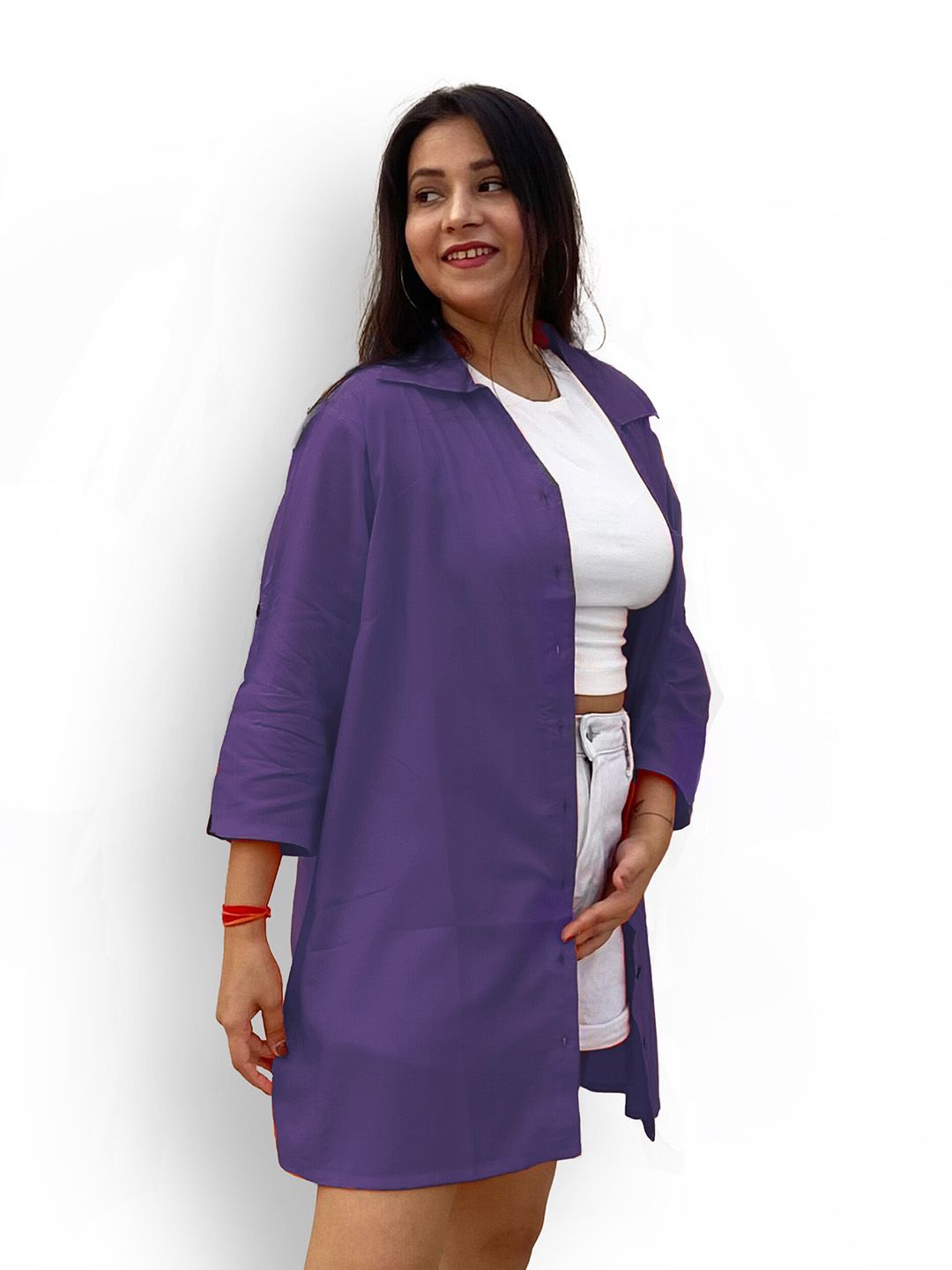Lavender Oversize Shirt — view 3