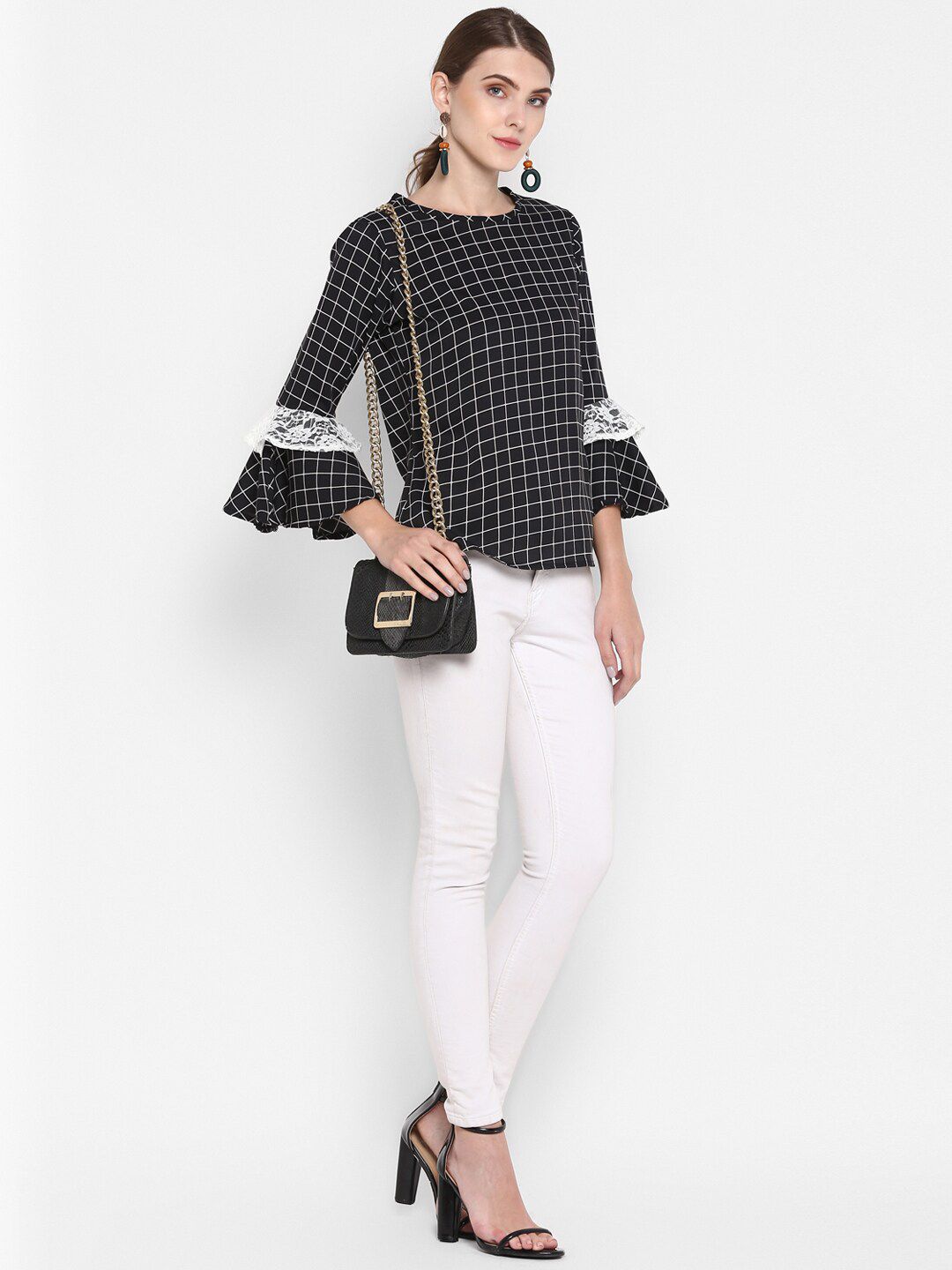 Black Checkered Top — view 12