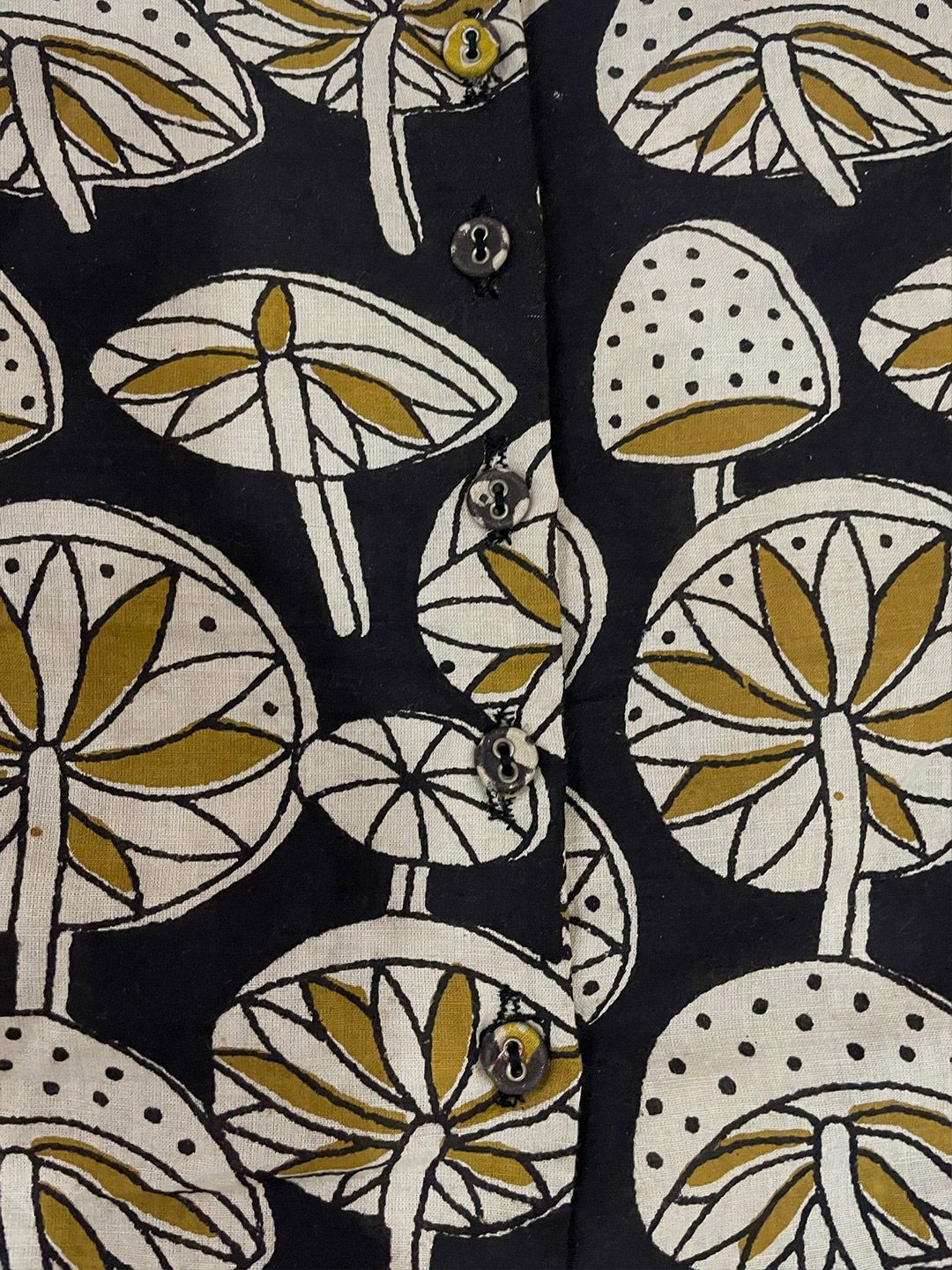 Black Mushroom Print Strap Plus Size Dress — view 7