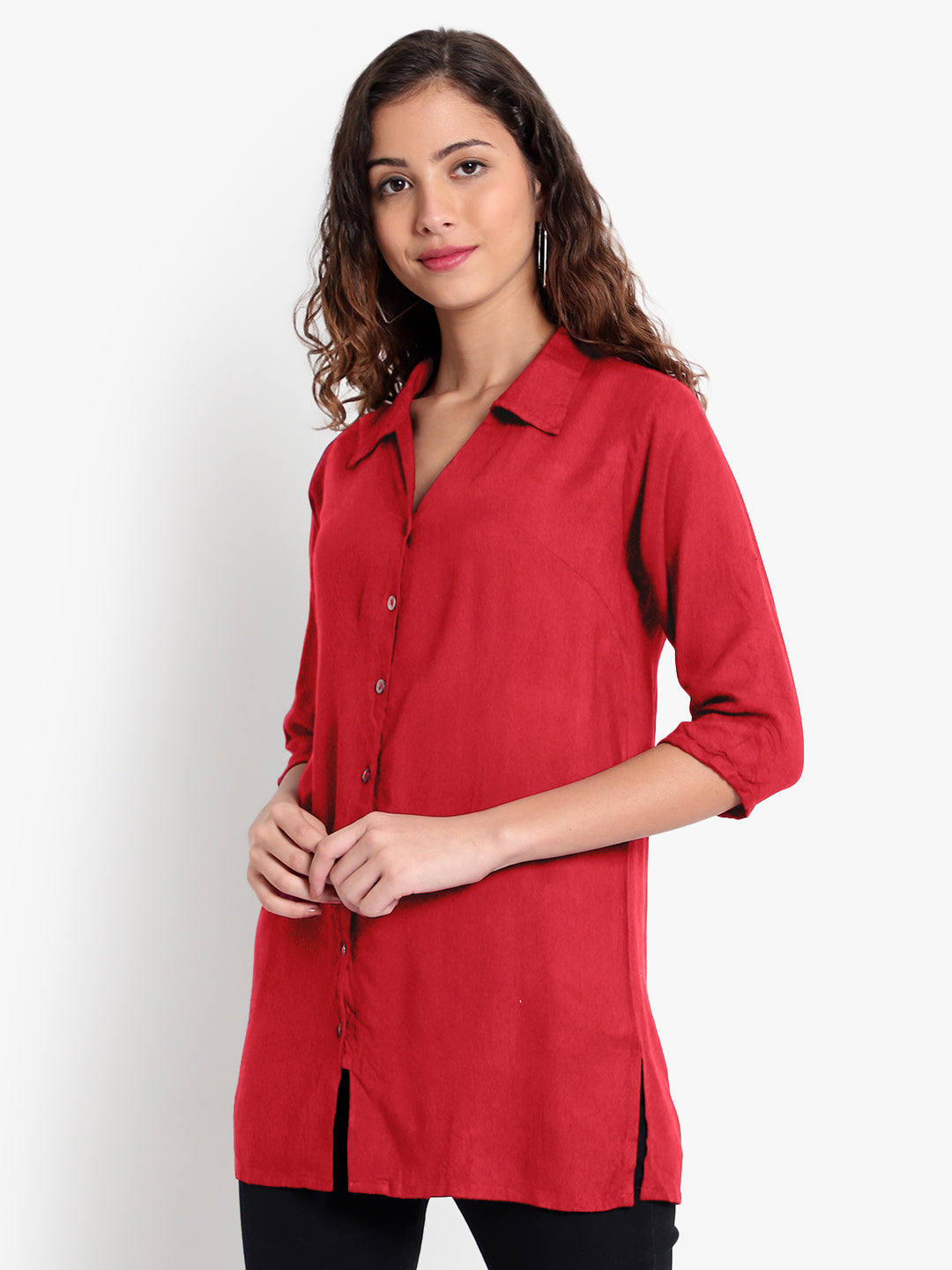 Red Longline Shirt
