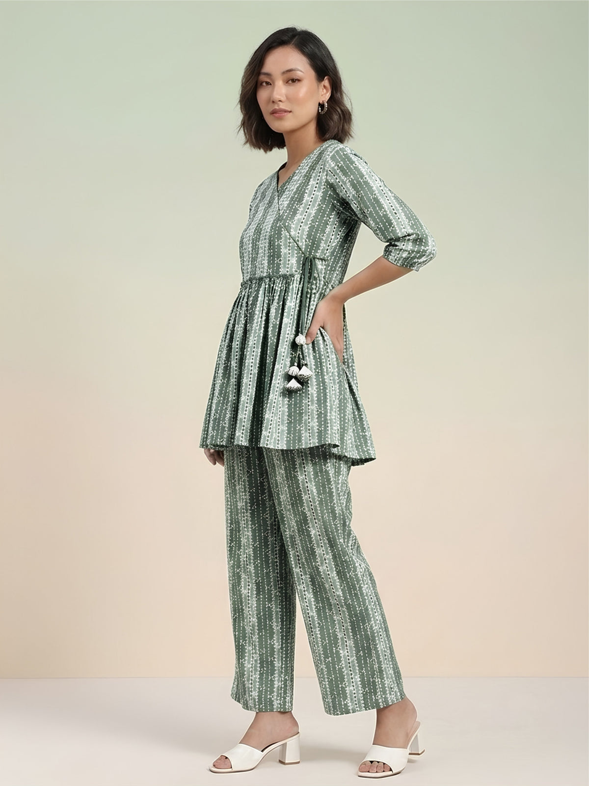 Green Hand Block Co-Ord Set
