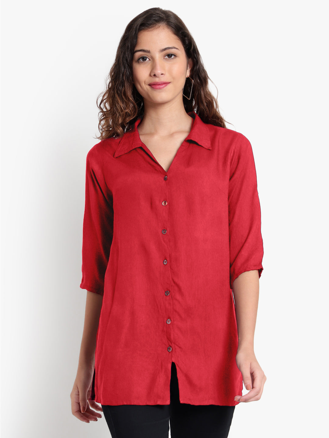 Red Longline Shirt