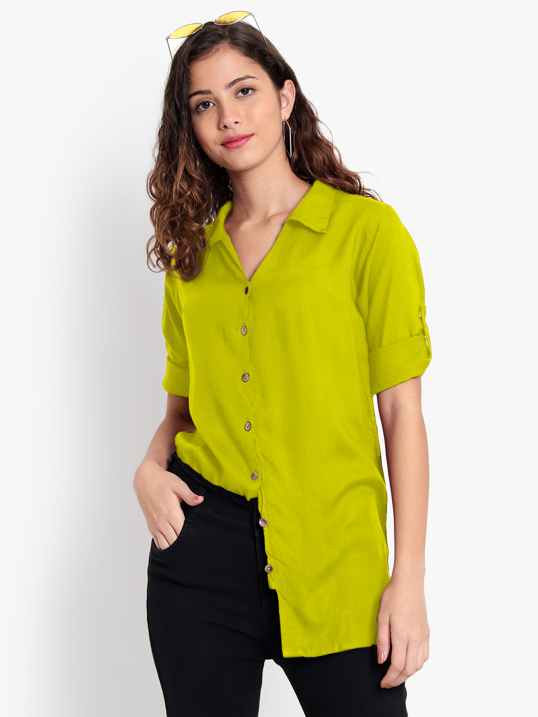 Light Green Longline Shirt