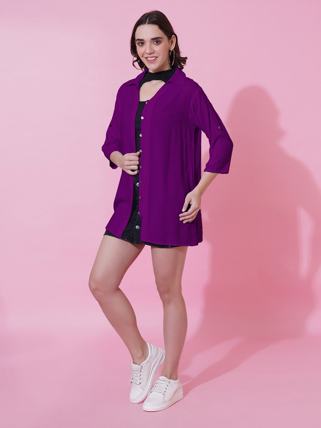 Purple Oversize Shirt — view 4