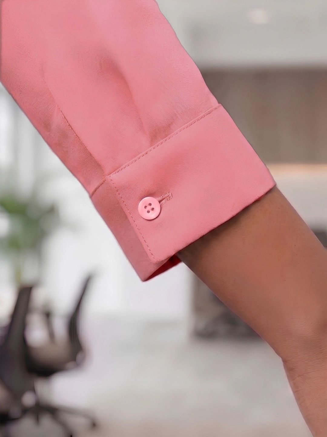 Pink Rayon Concealed Plus Size Tunic — view 5