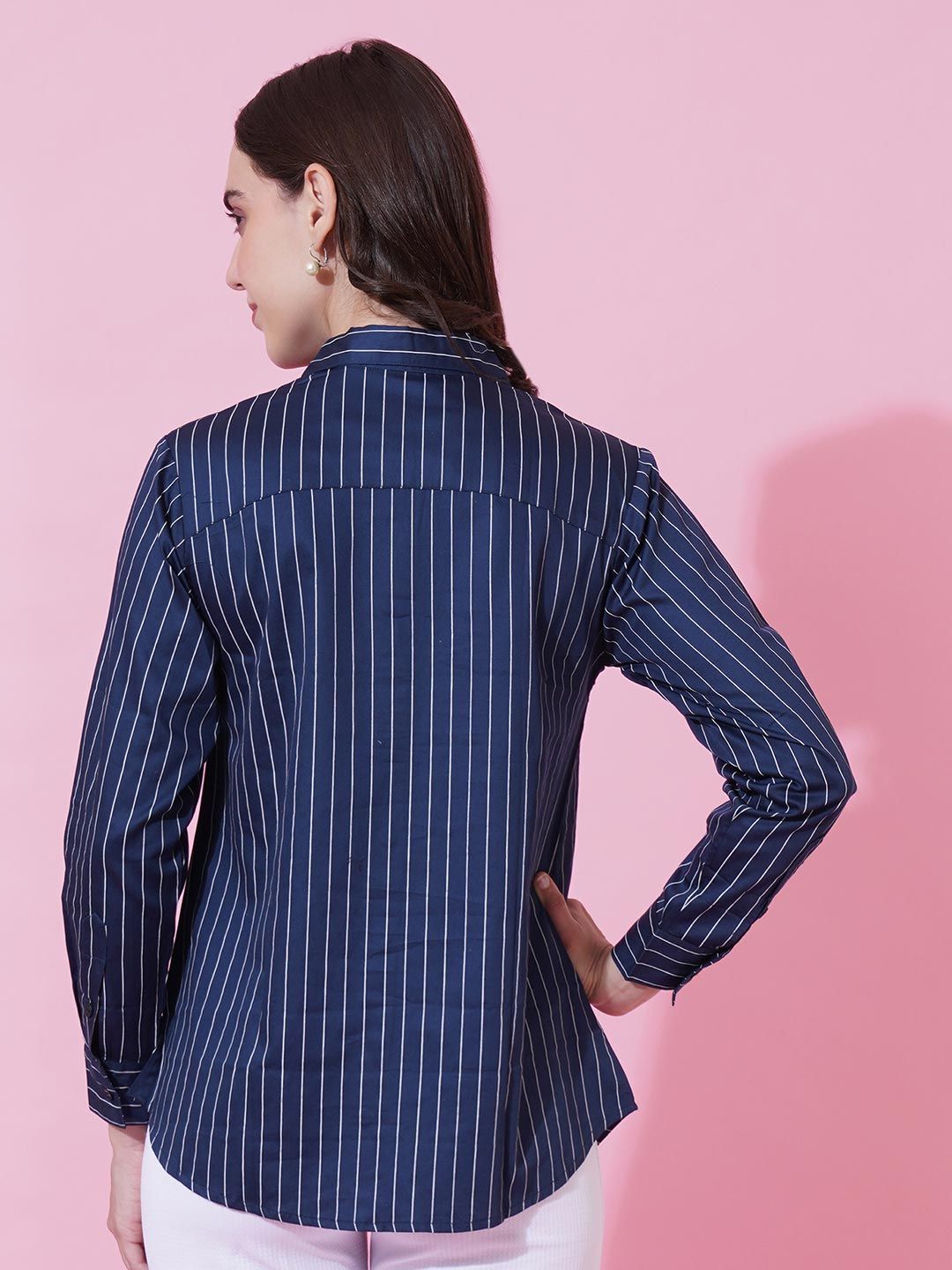Blue Stripe Formal Shirt — view 12