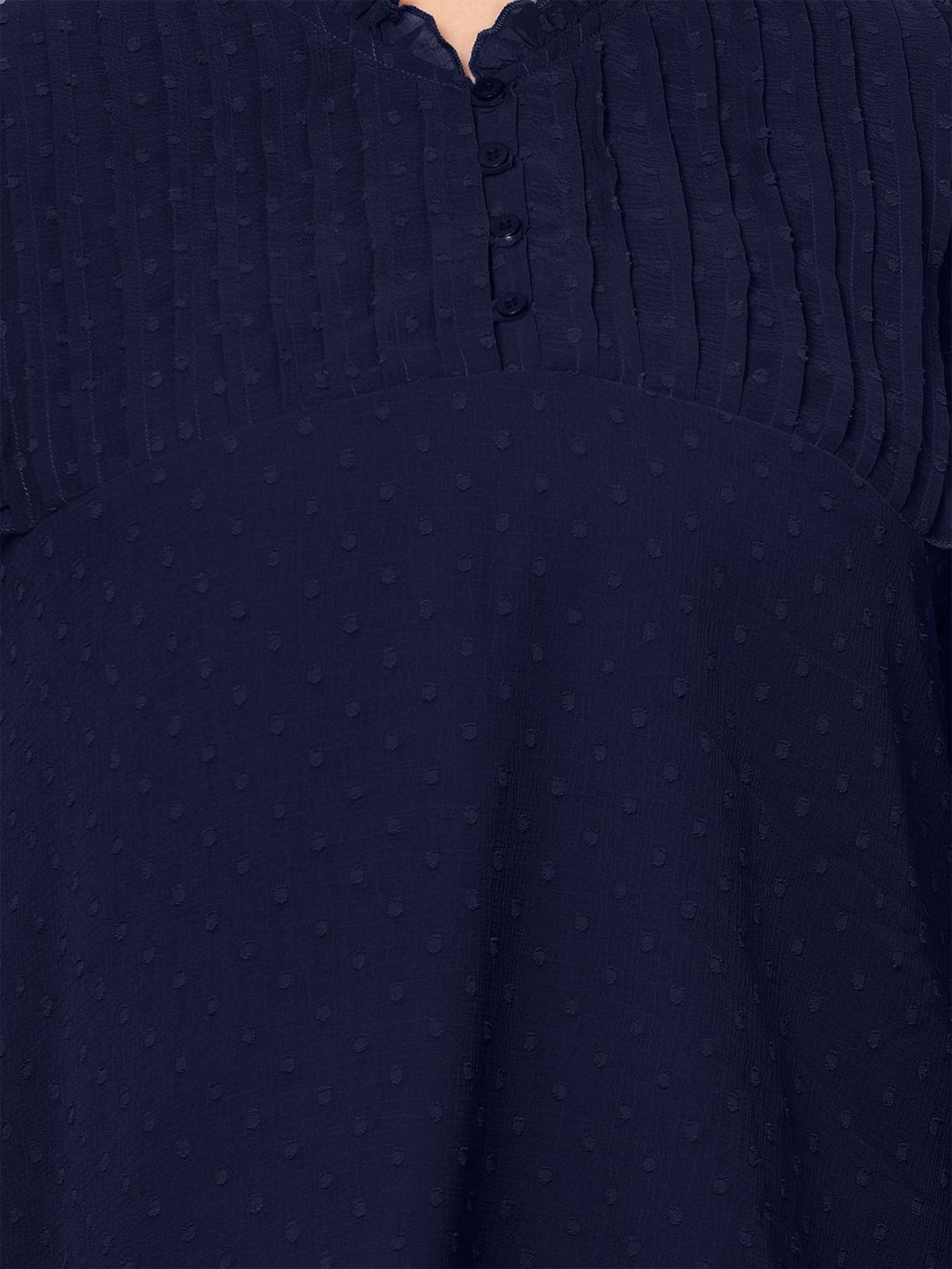 Blue Georgette Plus Size Tunic — view 2