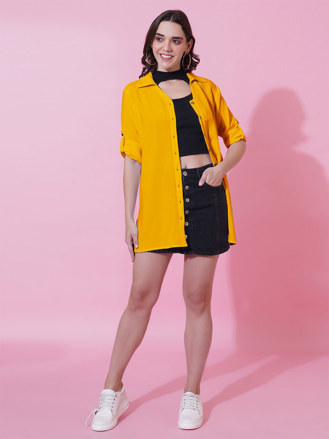 Mustard Oversize Shirt — view 1