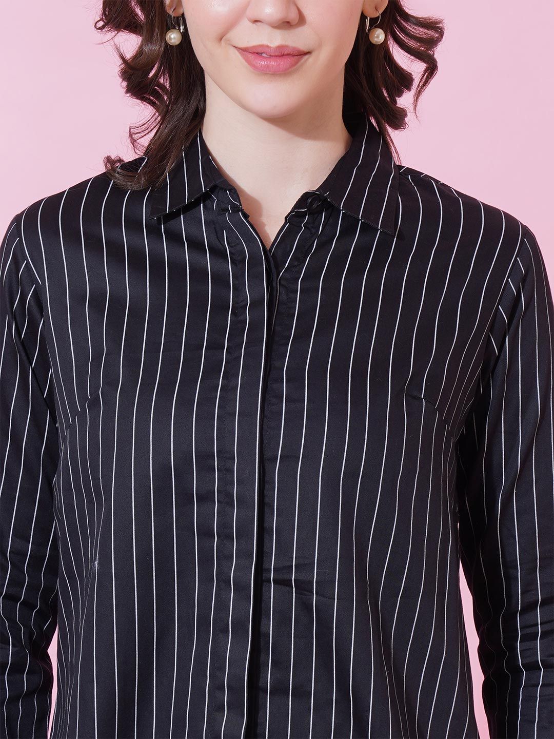 Black Stripe Formal Shirt — view 9