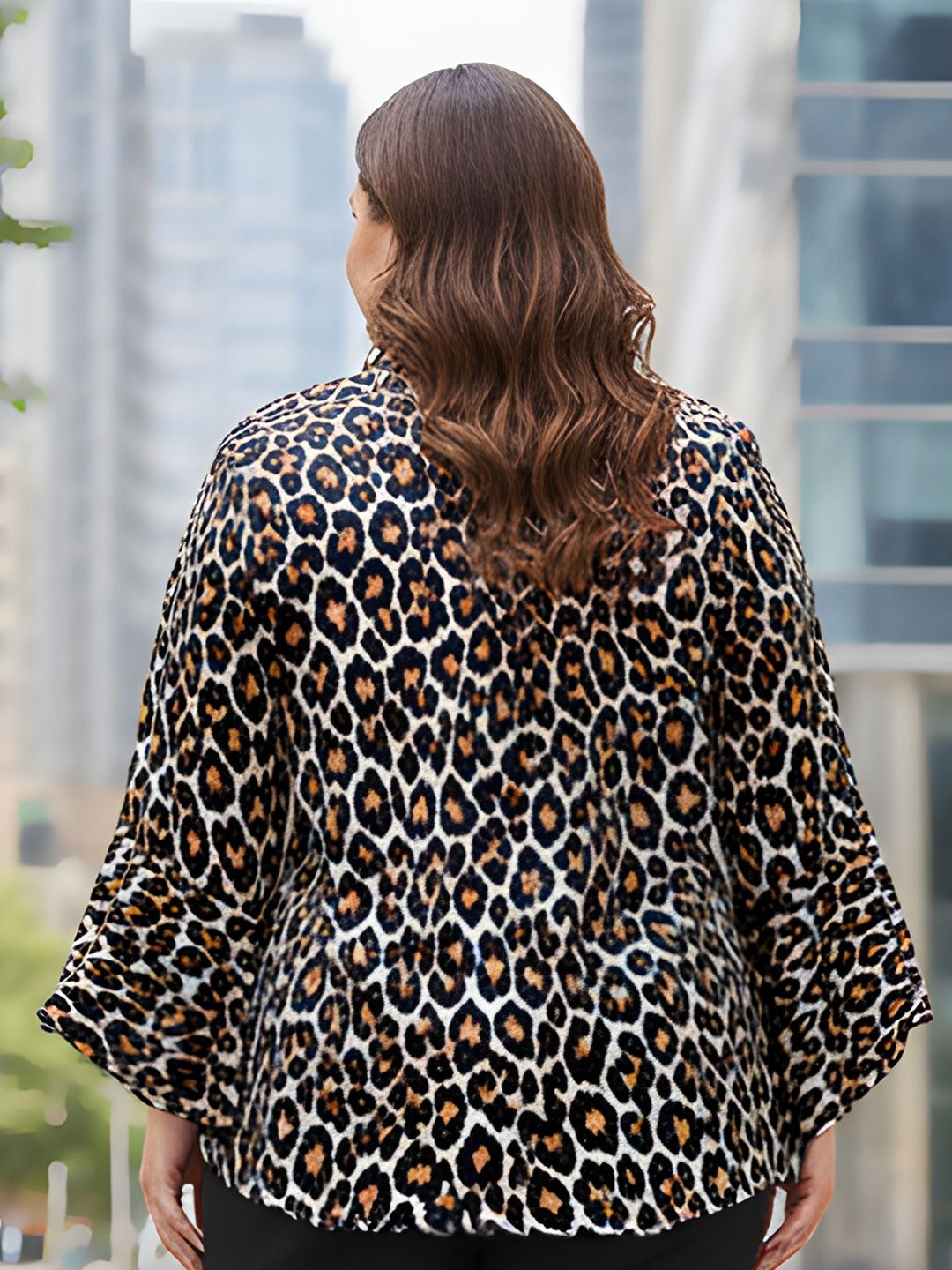 Animal Print Satin Shirt — view 5
