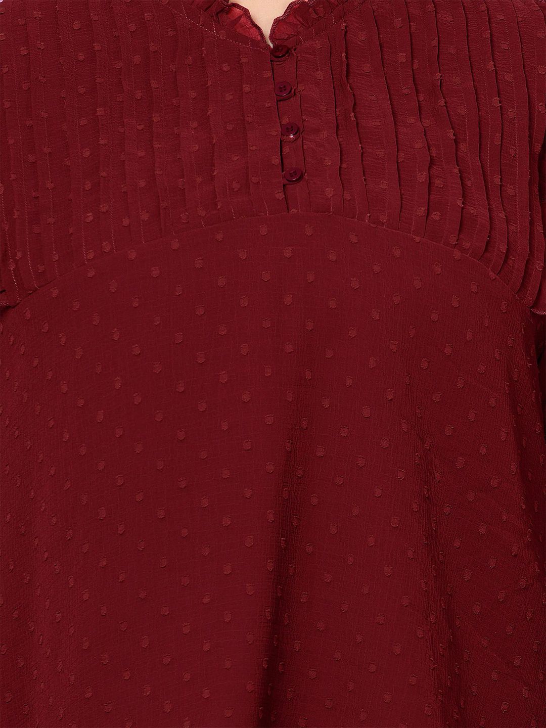 Red Georgette Plus Size Tunic — view 2