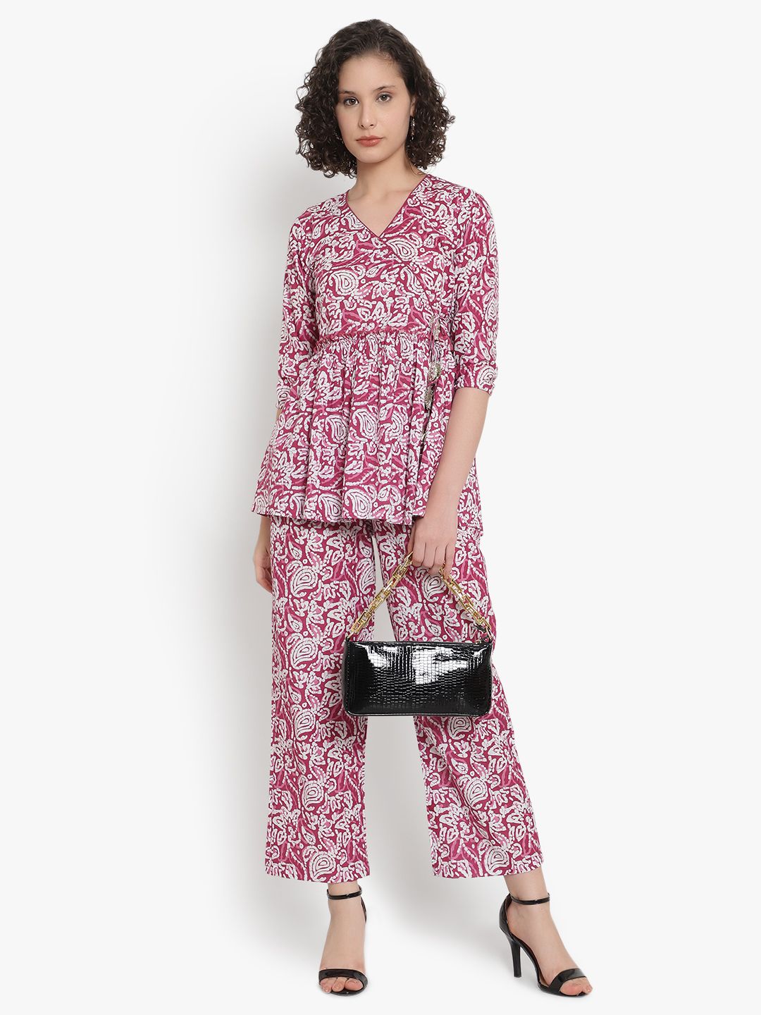Pink Hand Block Print Co-Ord Set