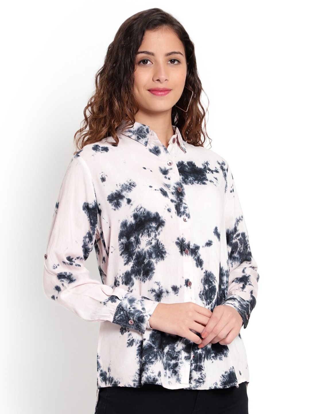 Black and White Tie Dye Shirt — view 3