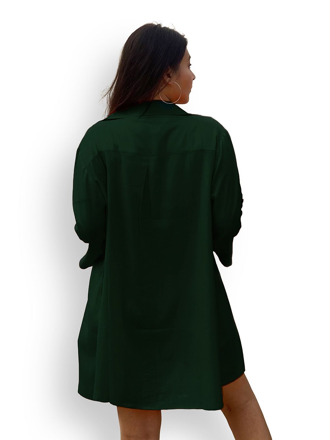 Dark Green Oversize Shirt — view 4