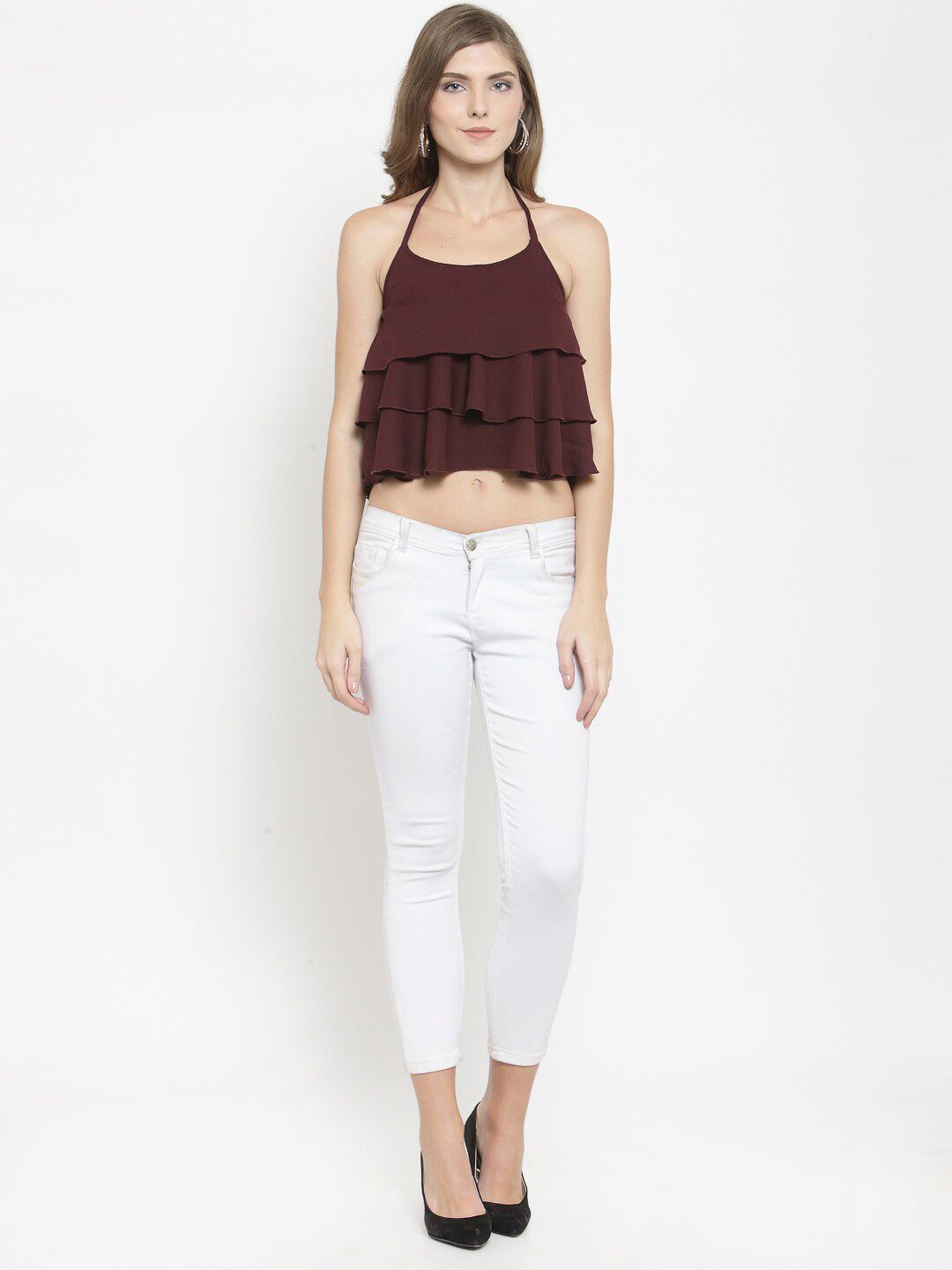 Maroon Crop Top — view 11