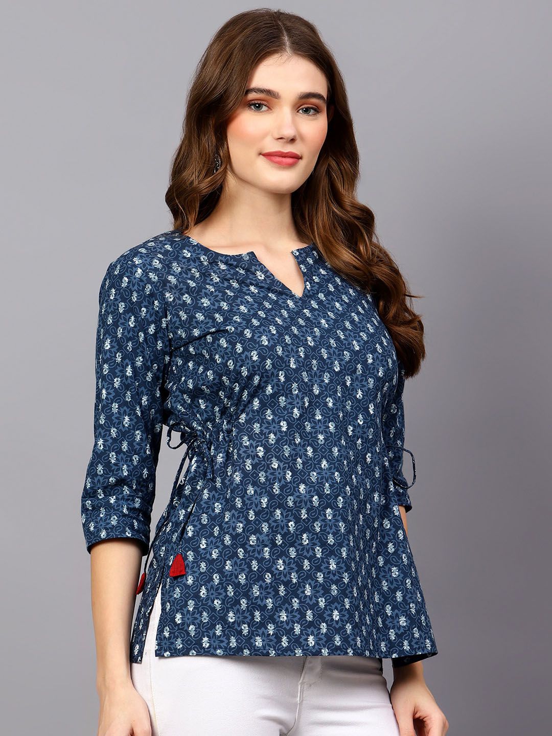 Blue Indigo Hand Block Tunic — view 11
