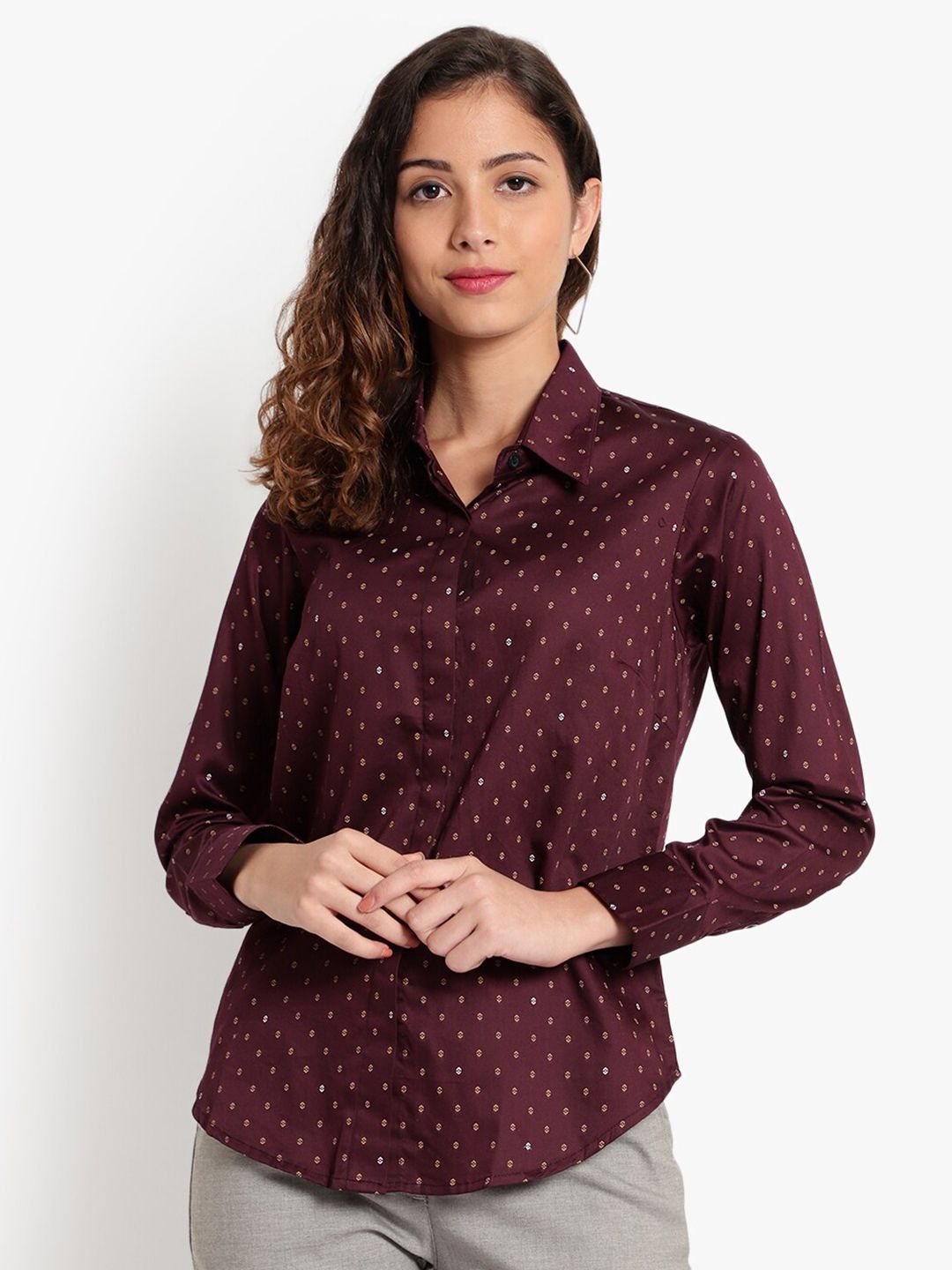 Purple Print Formal Shirt — view 1