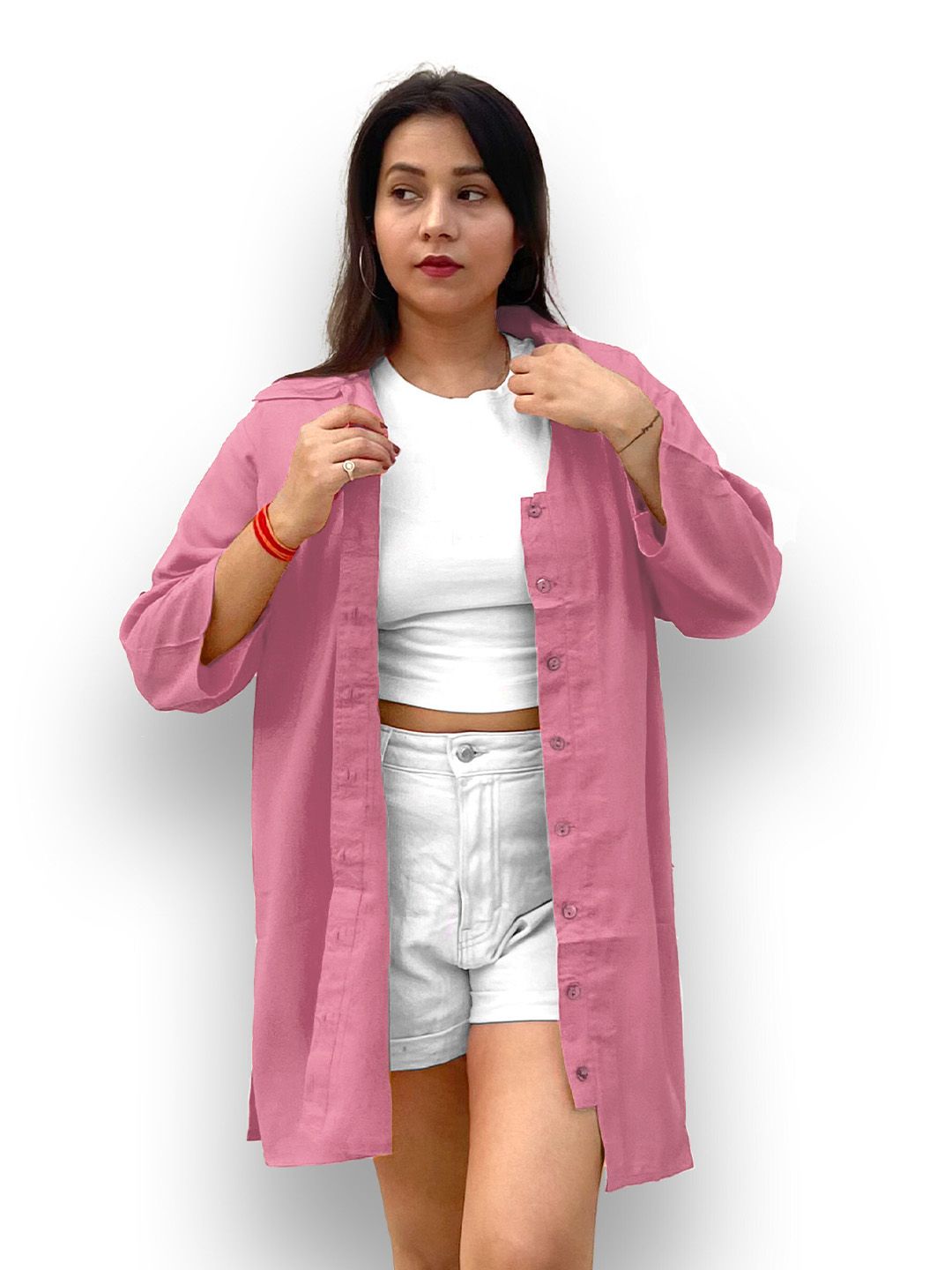 Pink Oversize Shirt — view 1