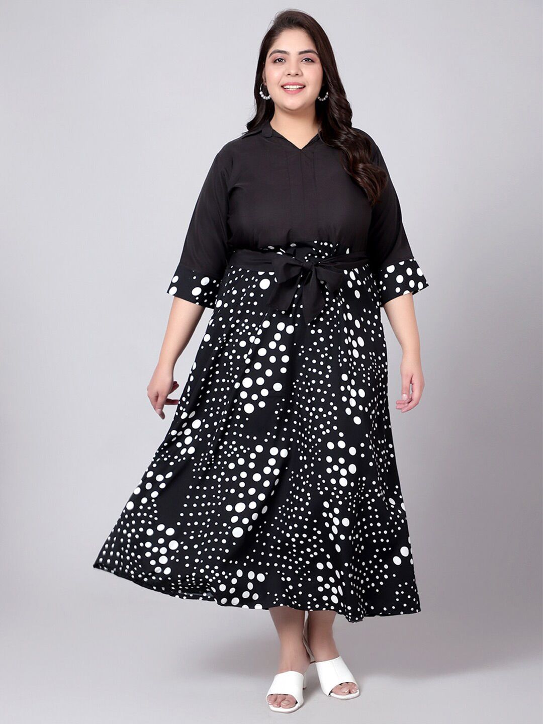 Black & White Polka Dot Dress — view 1