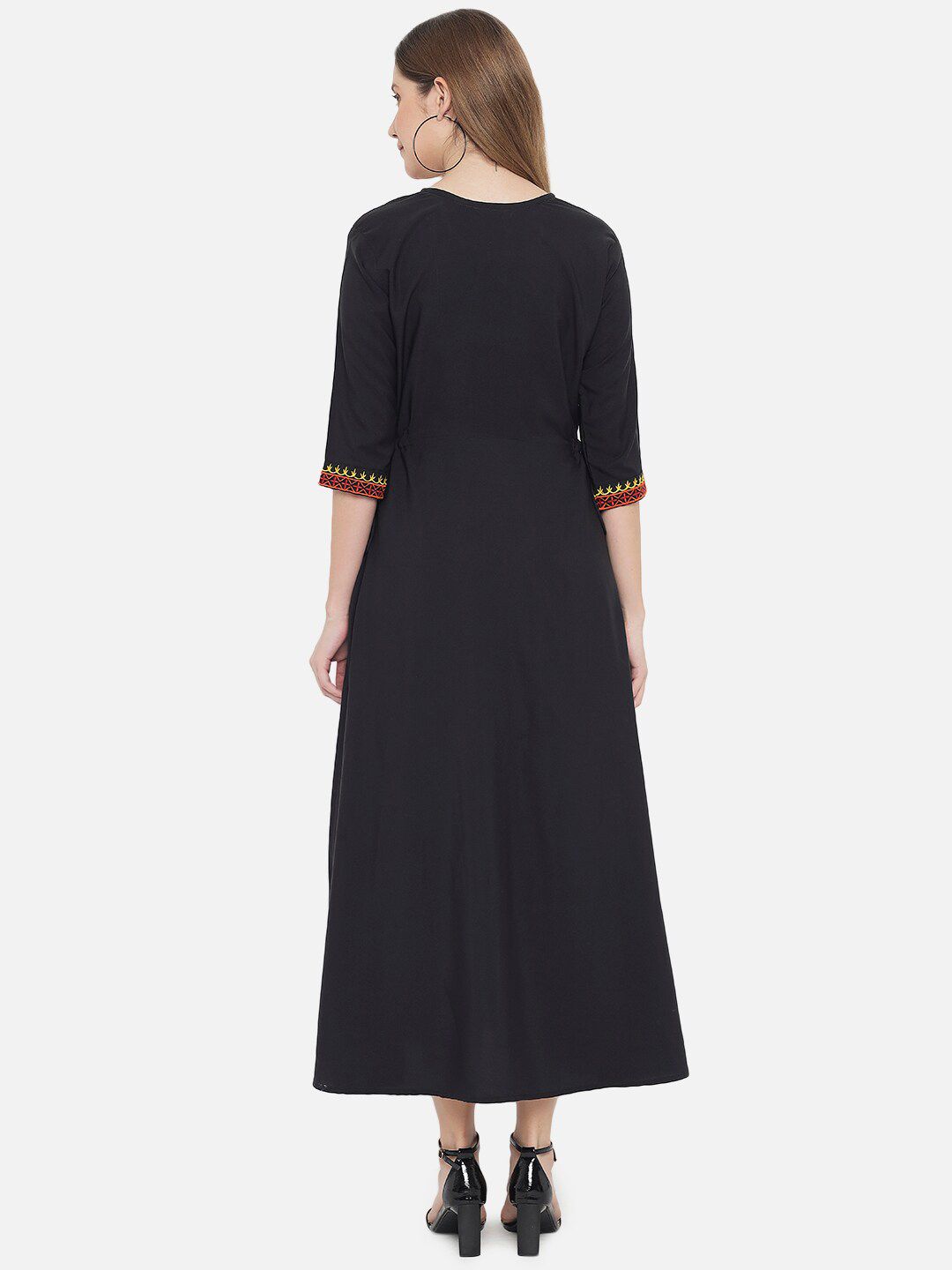 Black Embroidered Dress — view 12