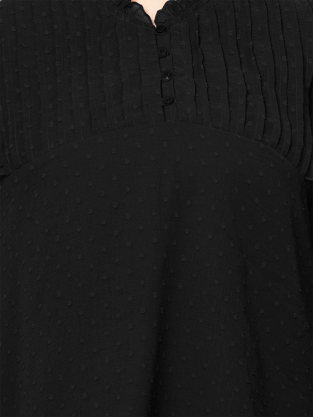 Black Georgette Plus Size Tunic — view 2