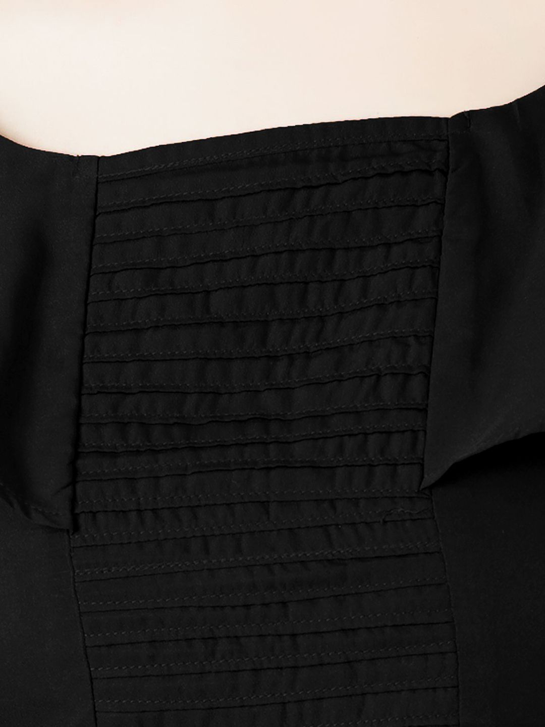 Black Solid Maxi Dress — view 8
