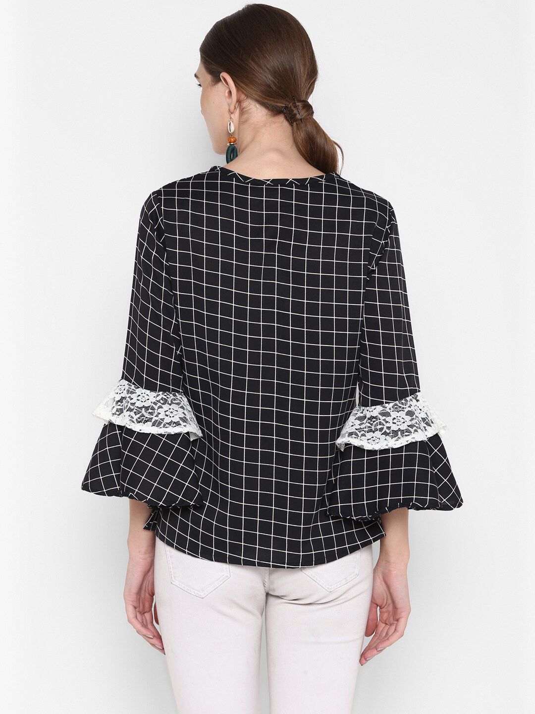 Black Checkered Top — view 10