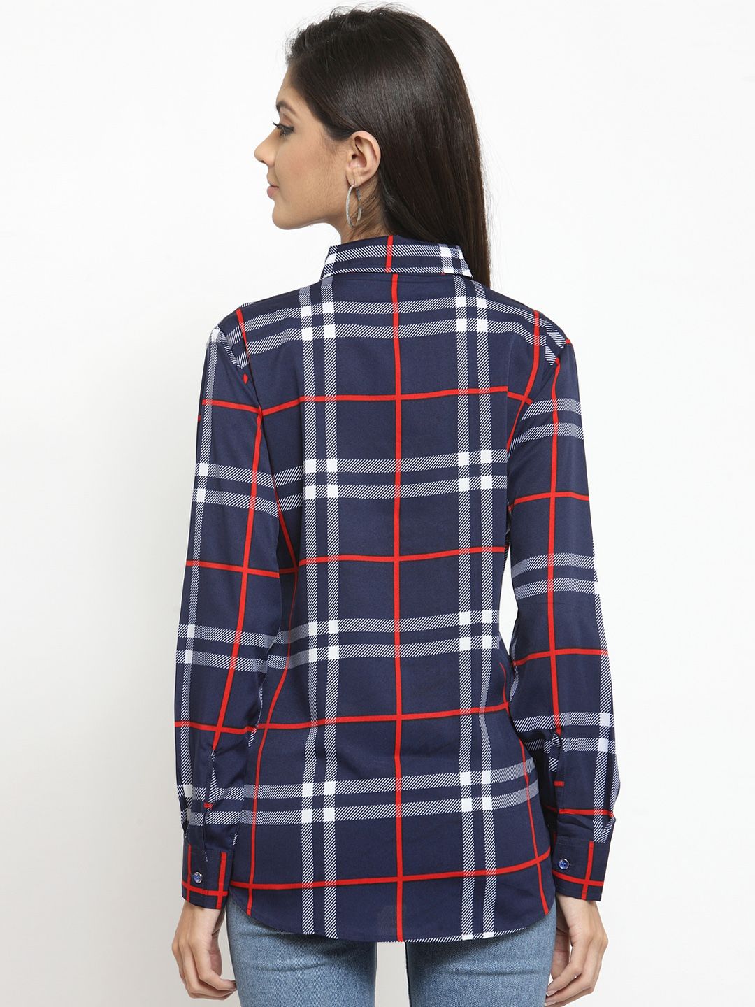Blue and Red Checkered Shirt — view 4
