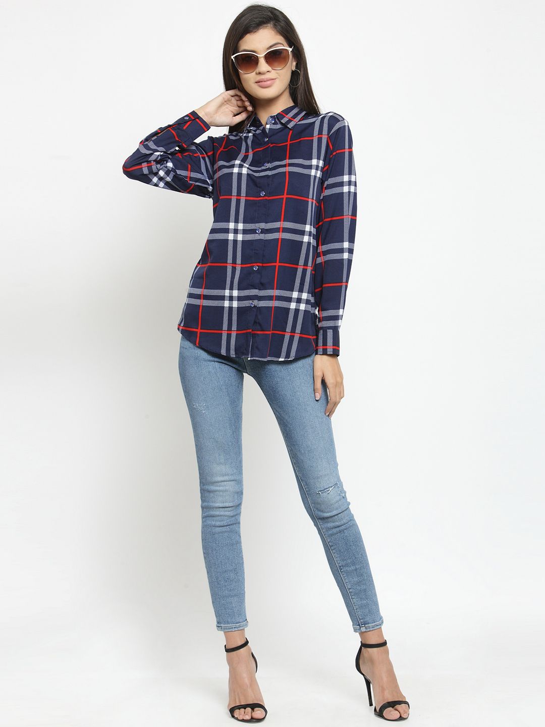 Blue and Red Checkered Shirt — view 5