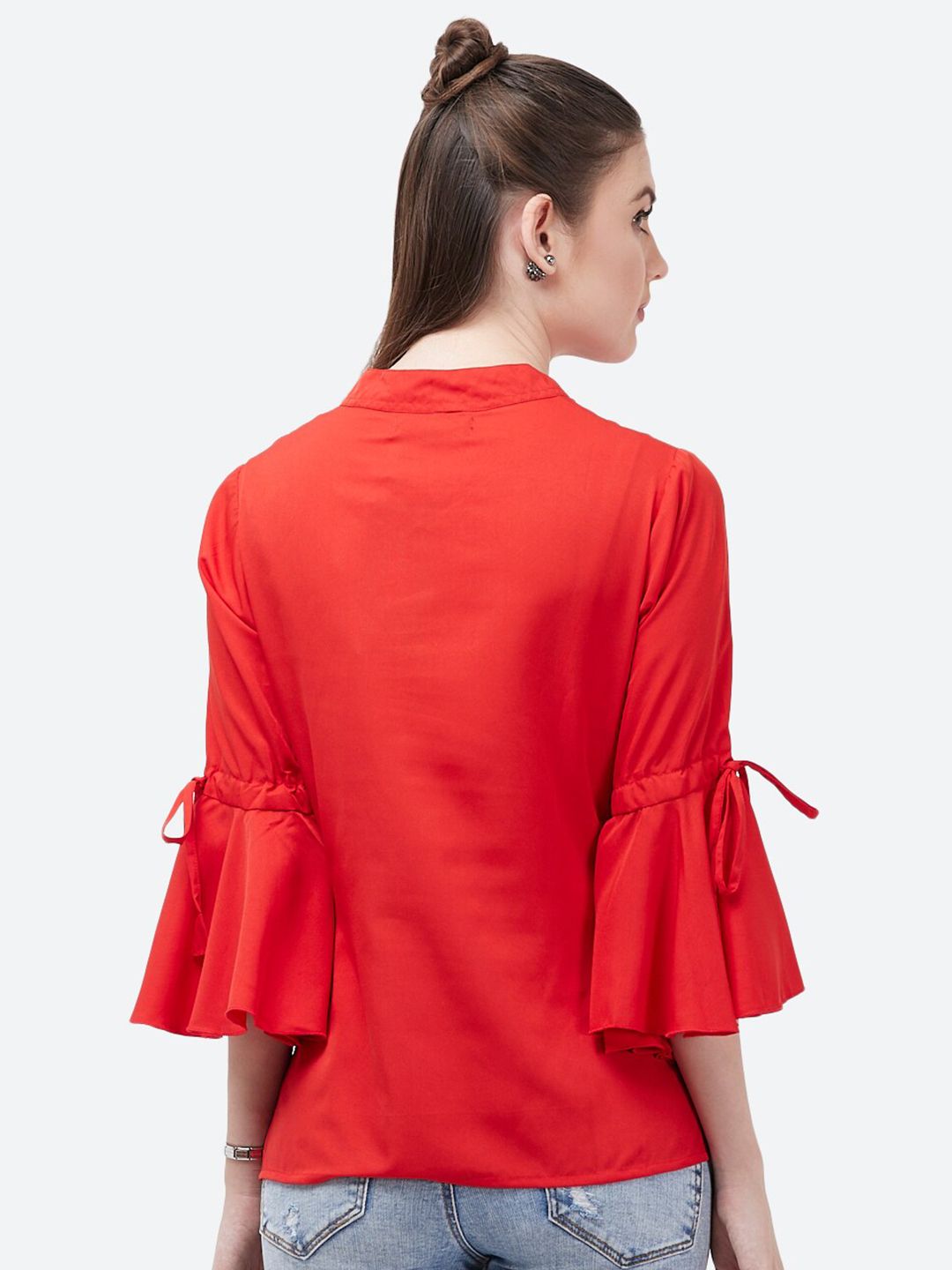 Red Bell Sleeve Top — view 10