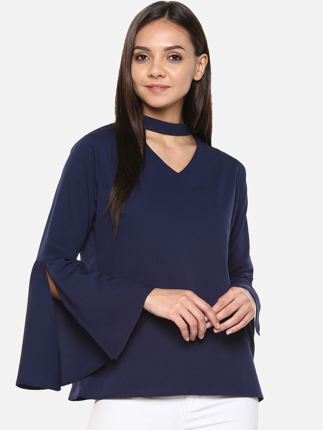 Blue Choker Top — view 1