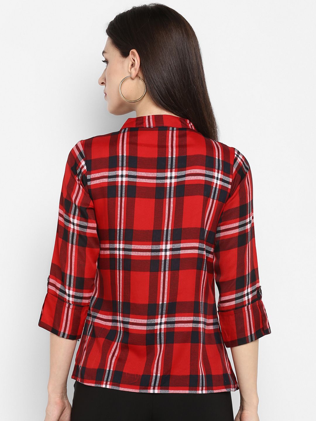 Red And Black Checkered Top — view 4