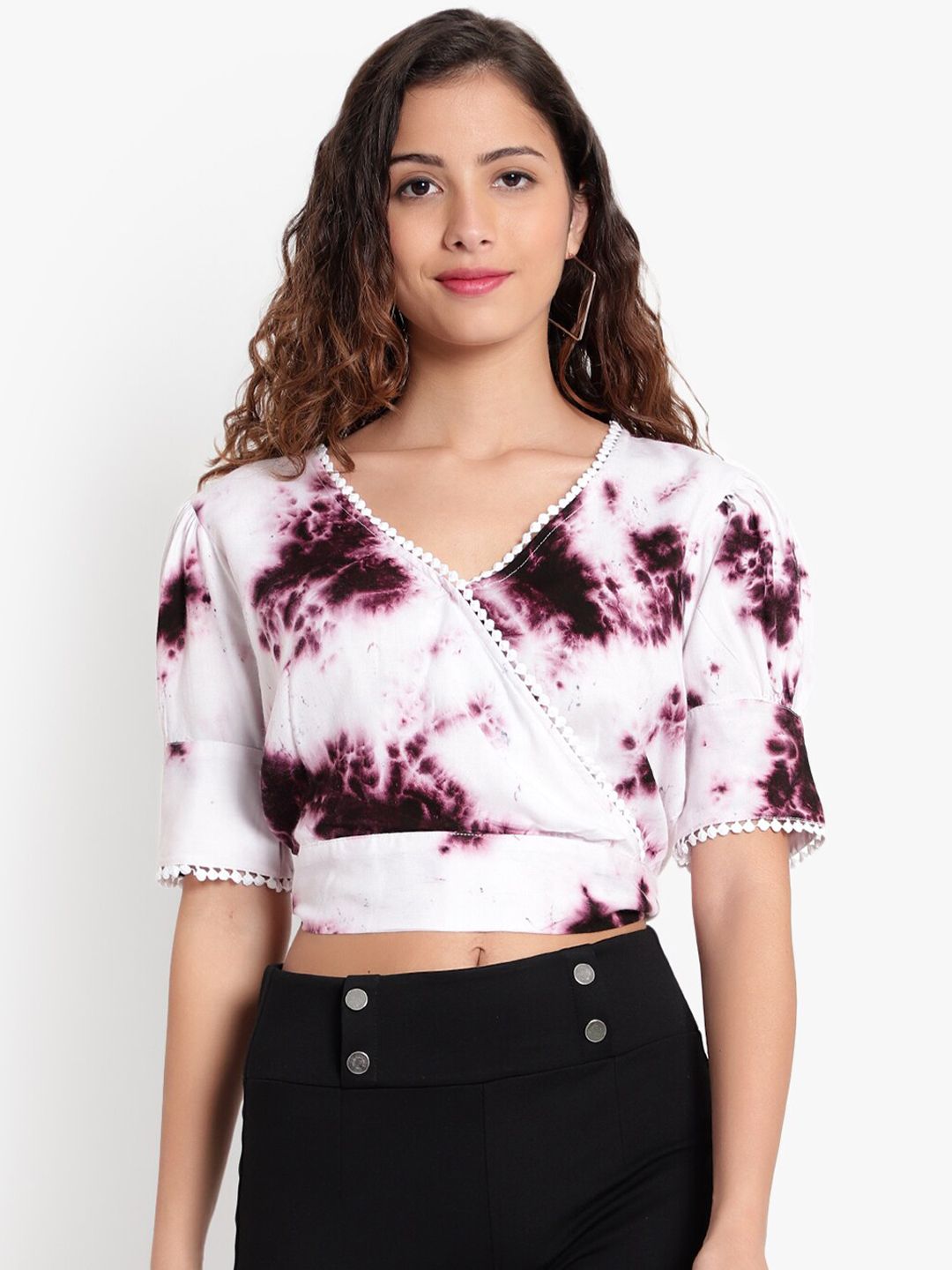 Purple Tie and Dye Top — view 1