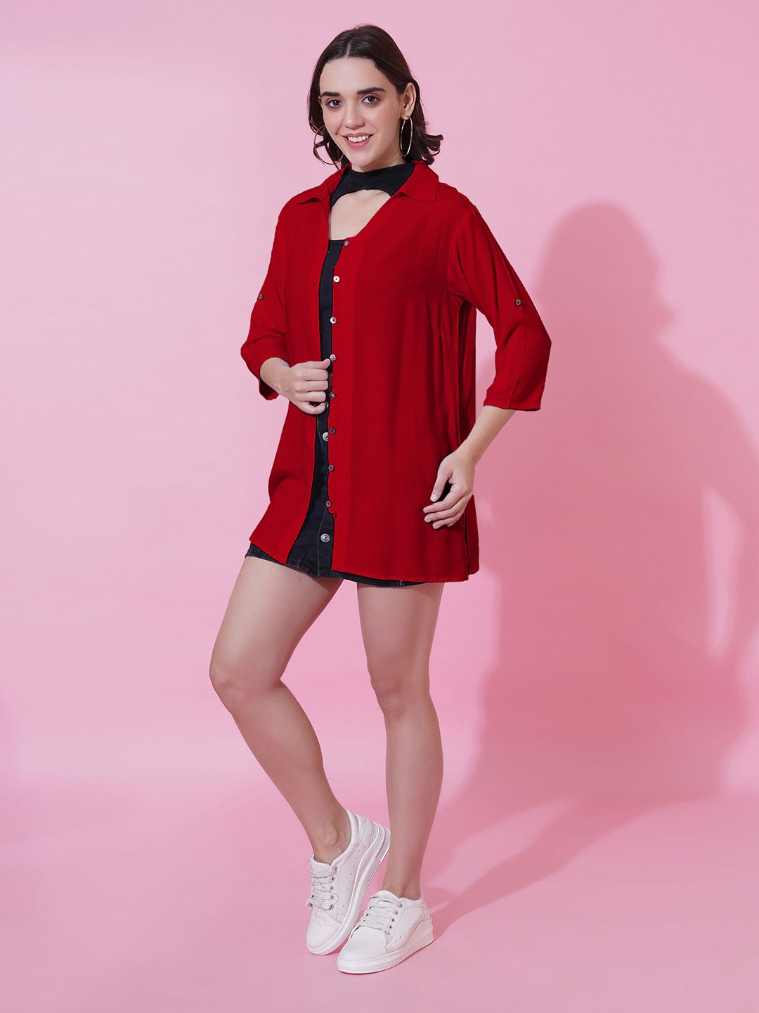 Red Oversize Shirt — view 4