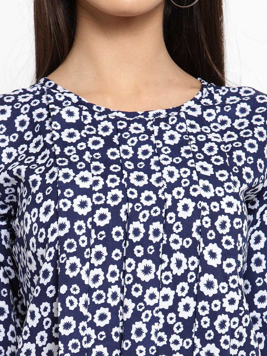 Blue Floral Top — view 6