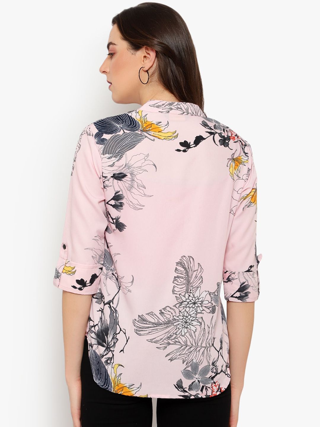 Pink Floral Print Tunic — view 11