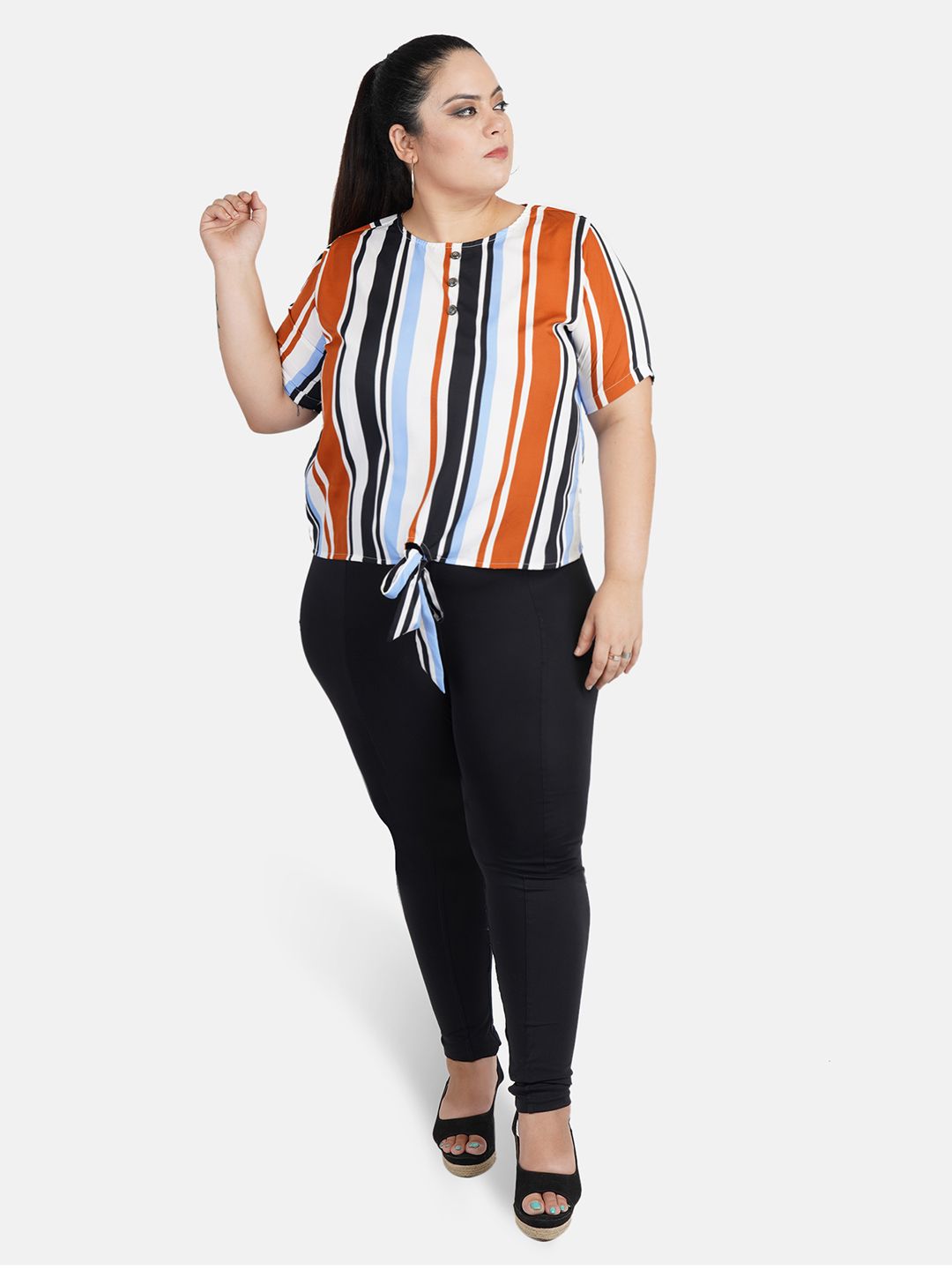 Multicolor Stripe Top — view 6