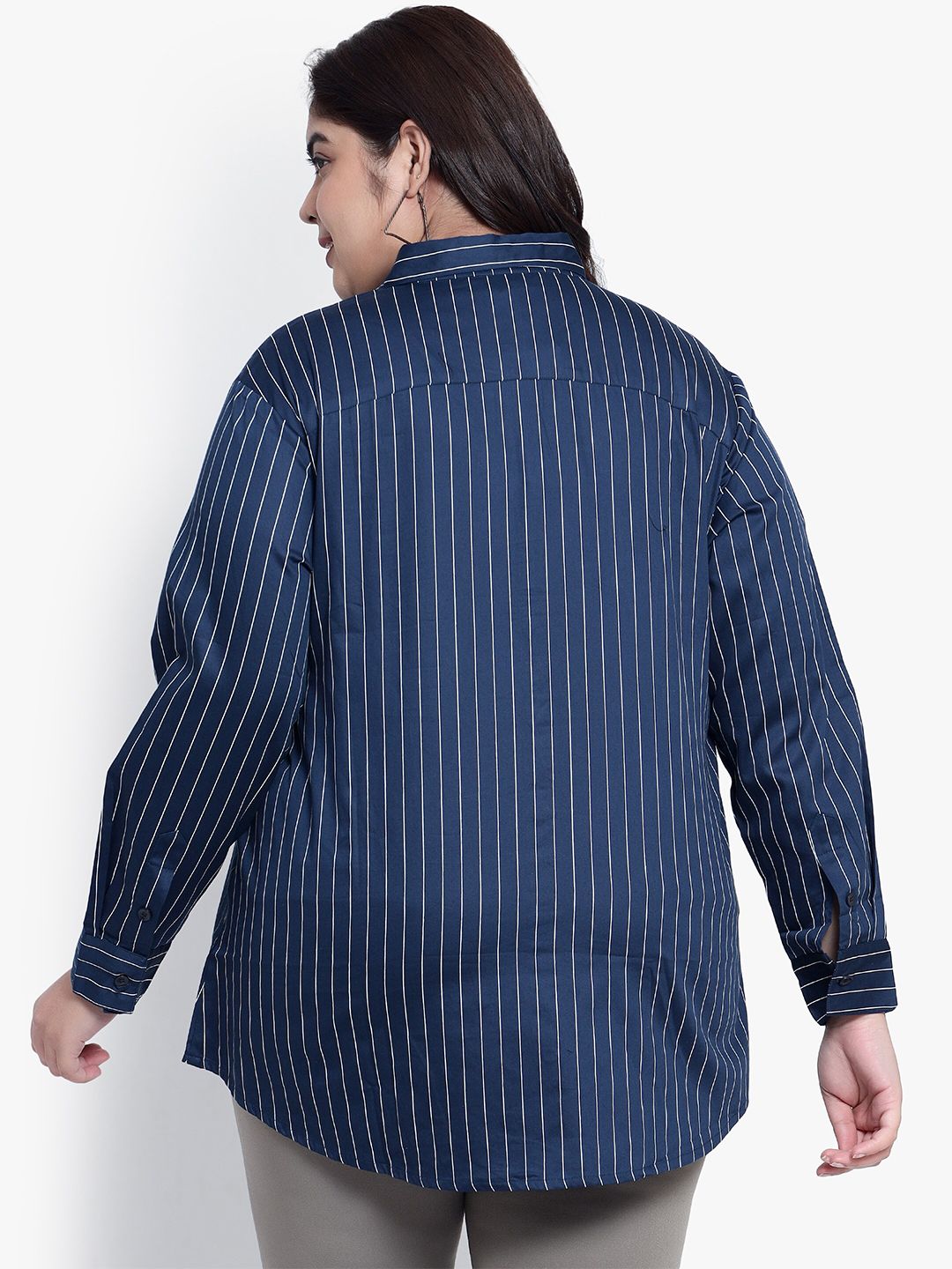 Blue Stripe Formal Shirt — view 5