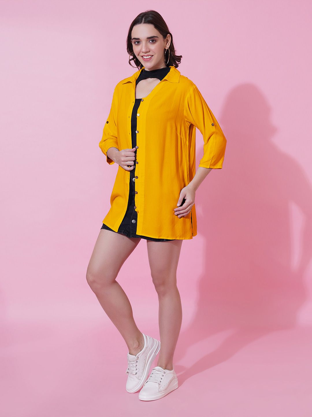 Mustard Oversize Shirt — view 4