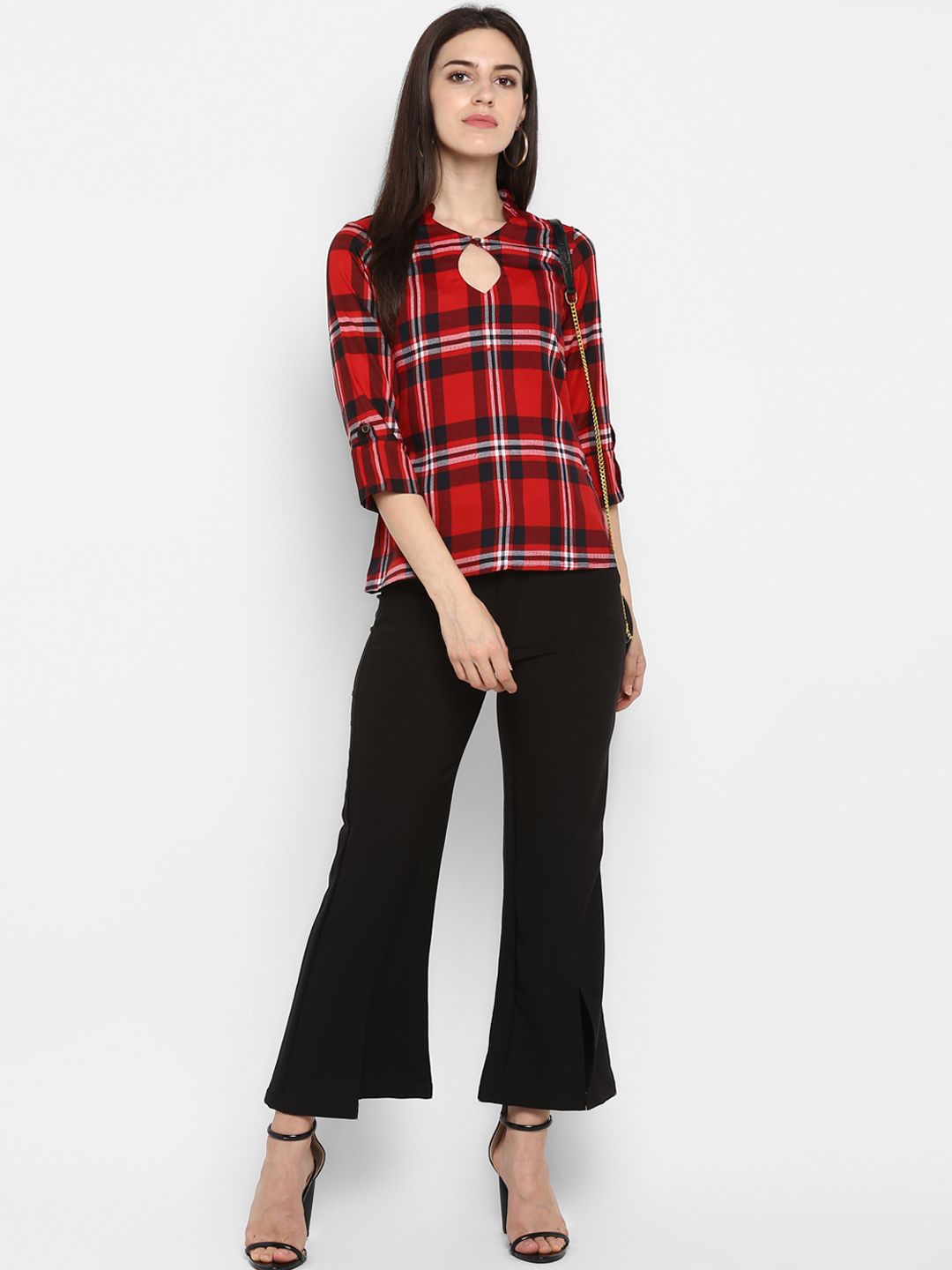 Red And Black Checkered Top — view 5