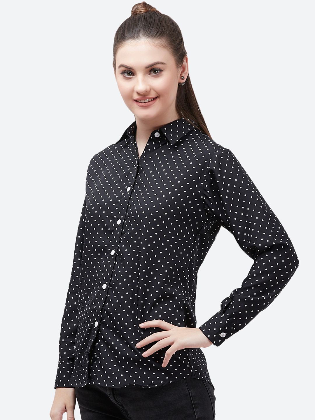 Black Polka Dot Shirt — view 9