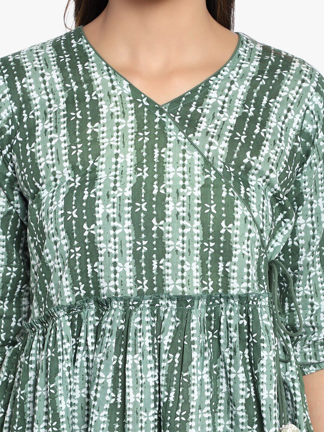 Green Hand Block Print Tunic — view 2